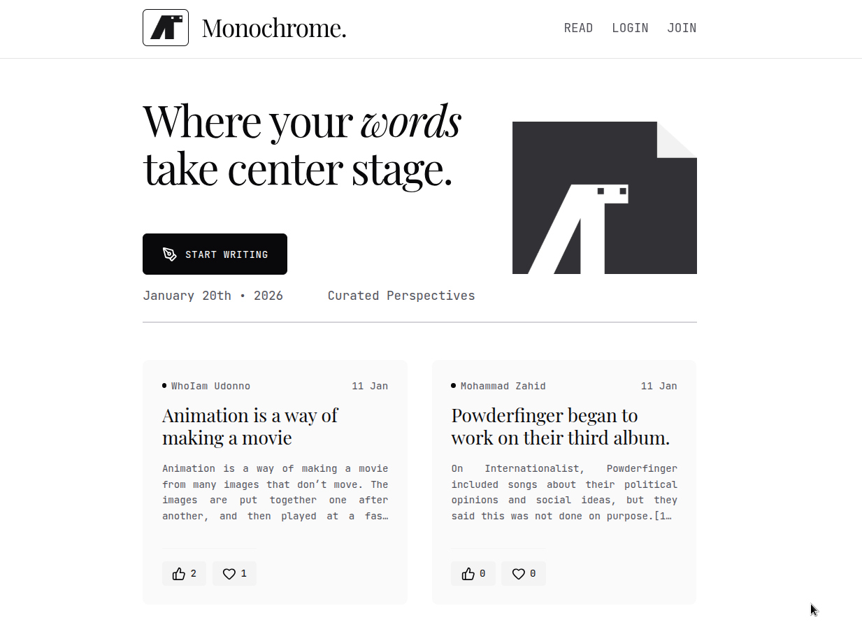 Monochrome Blog Mockup